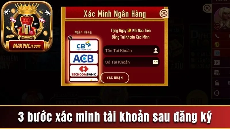 3 bước xác minh tài khoản sau đăng ký